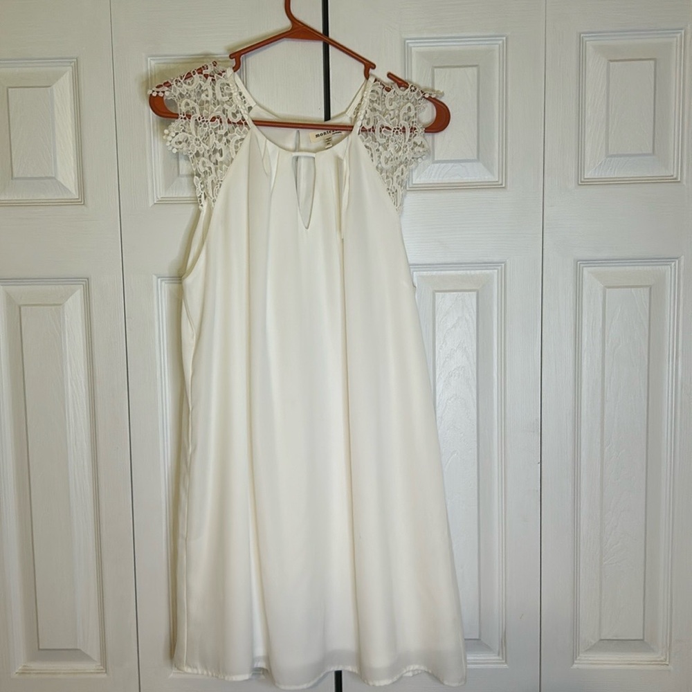 NWT White Dress with Lace accent